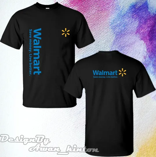 Discover Men Walmart Logo Double Sided T-Shirt