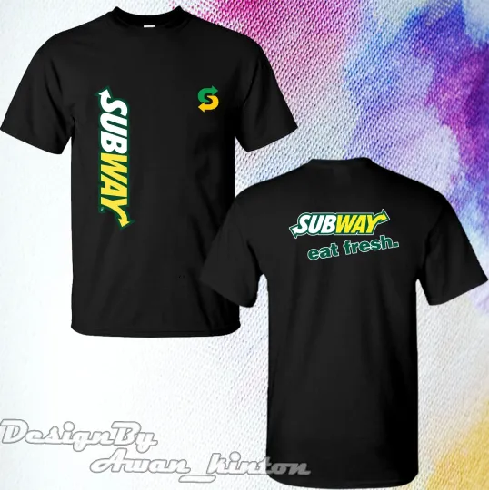 Discover New Subway Logo T-Shirt for Men Unisex Double Sided T-Shirt