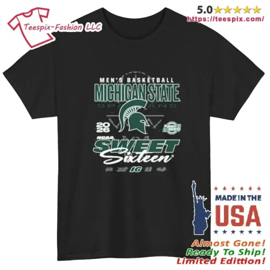 Discover Men’s Basketball Michigan State 2026 Ncaa Sweet Sixteen 16 Shirt