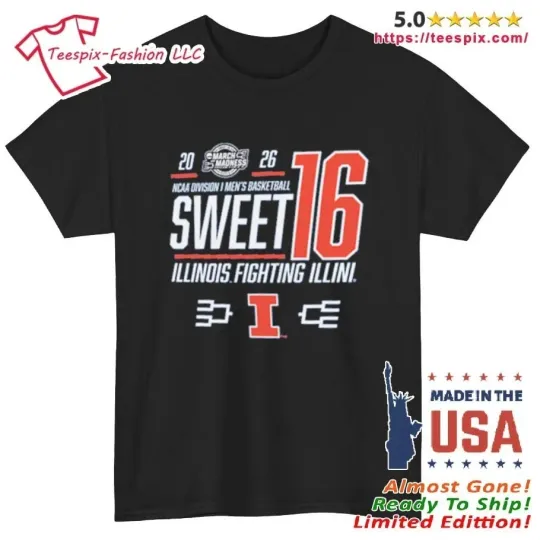 Discover Illini 2026 NCAA March Madness Sweet 16 Shirt