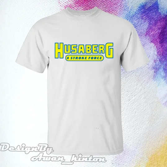 Discover Husaberg 4-Stroke Funny Logo T-Shirt