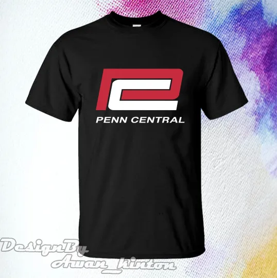 Discover Men's Penn Central Railroad Logo T-Shirt