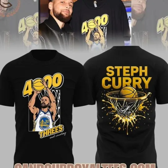 Discover 💯 FASTSHIP - Steph Curry 4000 Threes Pointers And Counting Basketball Fans Gift