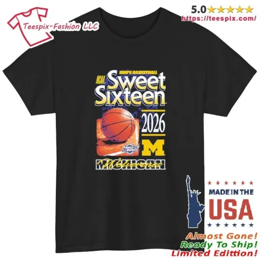 Wolverines Something Inked 2026 NCAA March Madness Sweet 16 Shirt