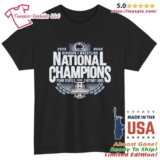 Discover Penn State Division I Wrestling National Champions 2026 Ncaa Shirt