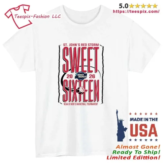 Discover Red Storm Sweet Sixteen 2026 NCAA DI Men’s Basketball Tournament T-Shirt