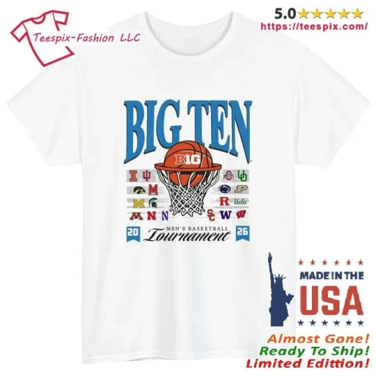 Discover 2026 Big Ten Men’s Basketball Tournament Logos Shirt