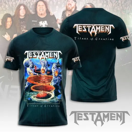 Discover Testament Band Titans Of Creation AOP 3D T Shirt Full Size