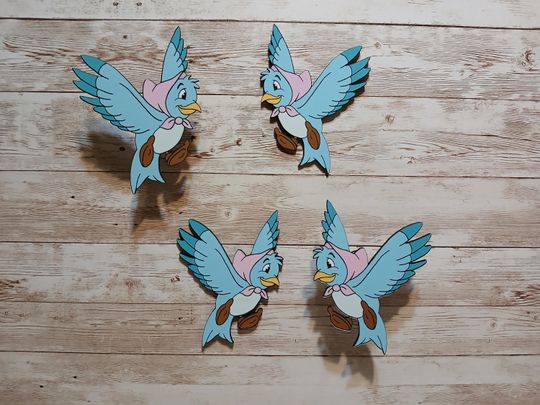 Discover Set of 4 Cinde birds / Room Decor