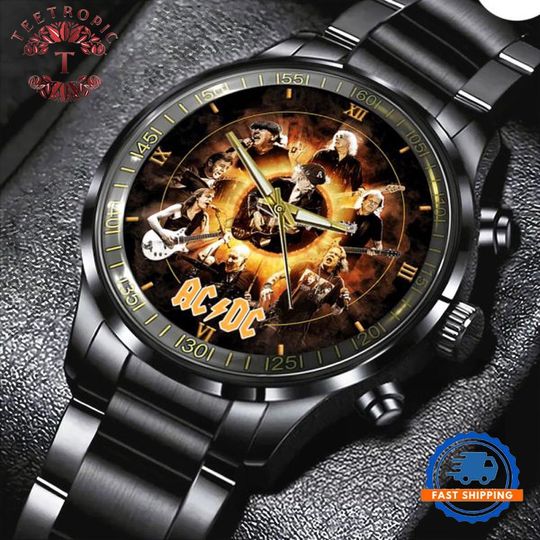 Discover AC-DC Power Up Tour 2025 Black Stainless Steel Watch