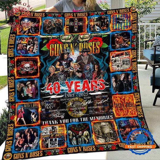 Discover Guns N’ Roses Announce 2025 Tour Quilt, Gift for Fan