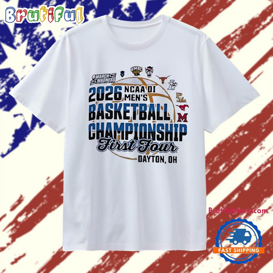 Discover First Four Dayton Oh men’s Basketball Championship 2026 NCAA Division March Madness T Shirt