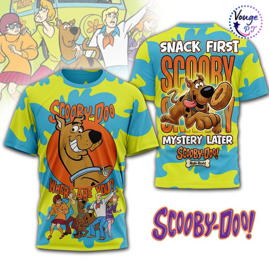 Scooby-Doo Where Are You Snack First Mystery Later T-Shirt