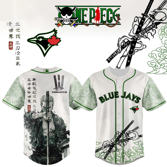 Toronto Blue Jays x Roronoa Zoro 2026 Baseball Jersey