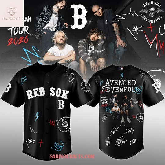 Discover Boston Red Sox Avenged Sevenfold North American Tour 2026 Baseball Jersey