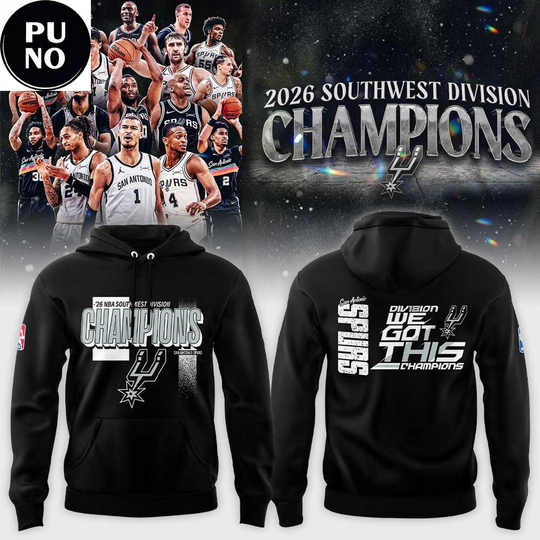 San Antonio Spurs New Era 2026 Southwest Division Champions Hoodie