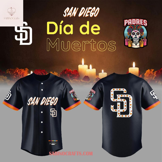 Discover San Diego Padres City Connects Dia De Los Muertos 2026 Night Baseball Jersey