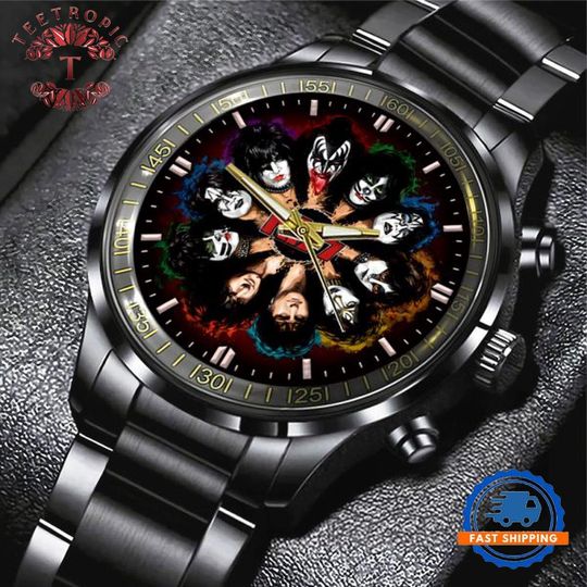 Discover KISS Band Rock & Roll Black Stainless Steel Watch