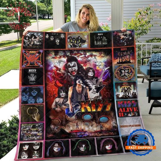 KISS Rock Band Quilt, Gift for Fan