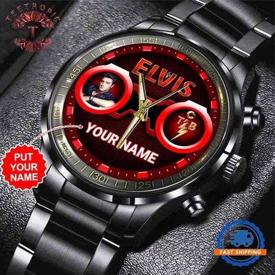 Discover Custom Elvis Presley Black Stainless Steel Watch