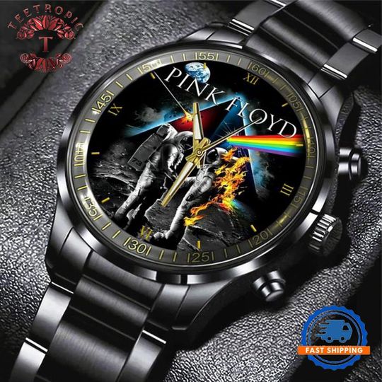 Pink Floyd Album Rock Black Stainless Steel Watch