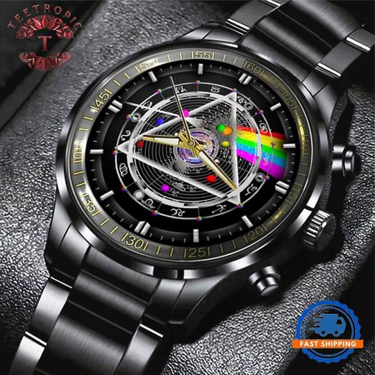 Pink Floyd Logo Black Stainless Steel Watch