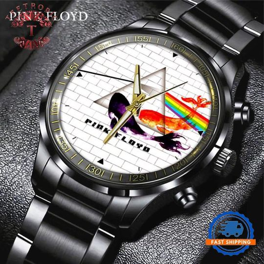 Pink Floyd Black Stainless Steel Watch