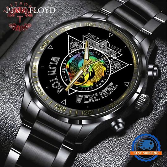 Pink Floyd Vintage Album Black Stainless Steel Watch