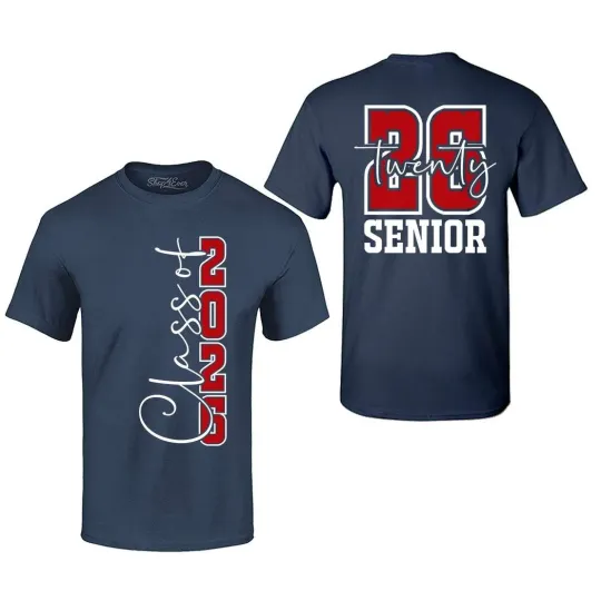 Discover Red Class of 2026 Double Sided T-Shirt for Seniors