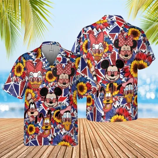 Discover 4th Of July Hawaiian Shirts Disney Mickey And Friends Aloha