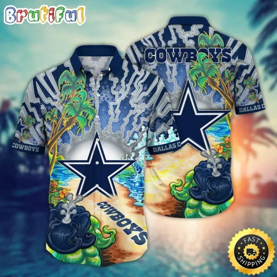 Discover Dallas Cowboys Flower Football Fans Hawaiian Shirt, Gift For football Fans