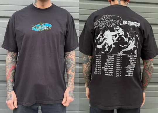 Discover No Pressure USA Spring 2026 Tour T-shirt