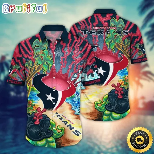 Discover Houston Texans Flower Football Fans Hawaiian Shirt, Gift For football Fans