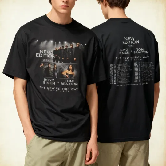 New Edition Tour 2026 Vintage R&B Band Graphic T-Shirt for Music Fans
