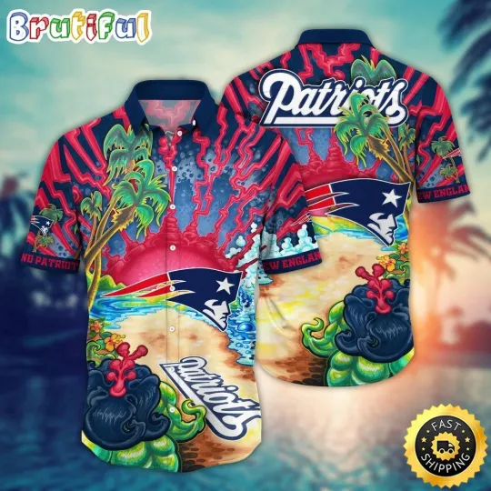 Discover New England Patriots Flower Football Fans Hawaiian Shirt, Gift For football Fans