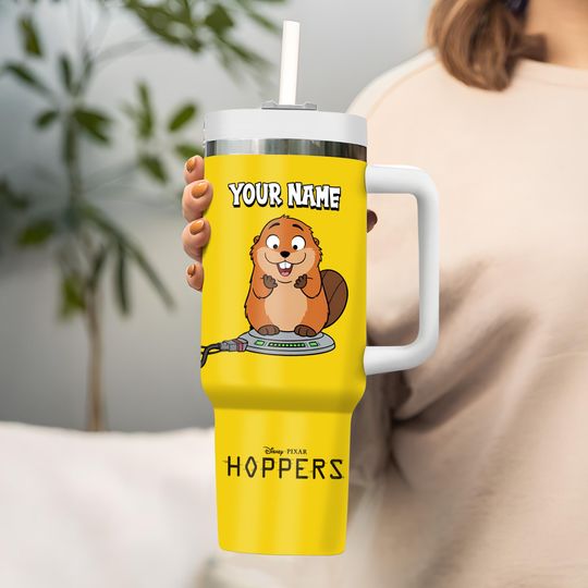 Discover Personalized Hopper Mabel Tumbler 40OZ Cup, Custom Laser Engraved Tumbler with Name & Logo, Christmas Gift for Him or Her