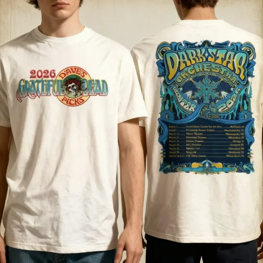 Discover DarkStar Shirt 2026, GrateFul 2026, Music Tour 2026 Shirt Psychedelic Music Tour