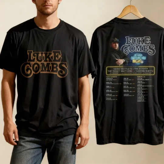Discover 2026 Lukee Comb My Kinda Saturday Night Tour Shirt