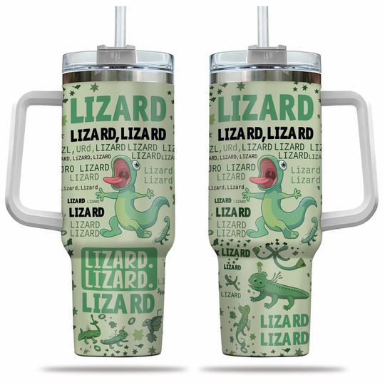 Discover Funny Lizard Doodle Tumbler 40oz