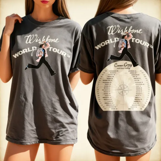 Discover Conan Gray 2026 Tour Dates Shirt, Wishbone World Tour '26 Tee