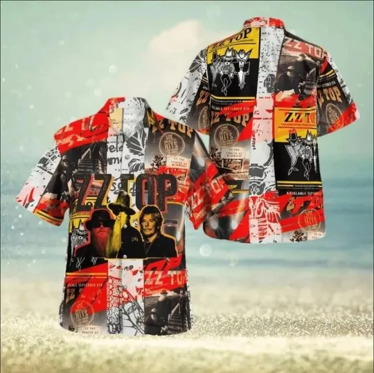 Discover ZZ TOP Rock Band GIft For Fans Hawaiian Shirt 3D