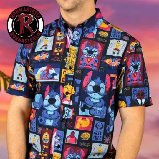 Discover Disney Lilo And Stitch Tiki Terrestrial  Men And Women Hawaiian Shirt