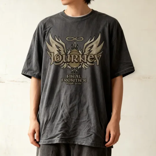 Discover ourney Final Frontier Tour 2026 Shirt Vintage Rock Concert Tee