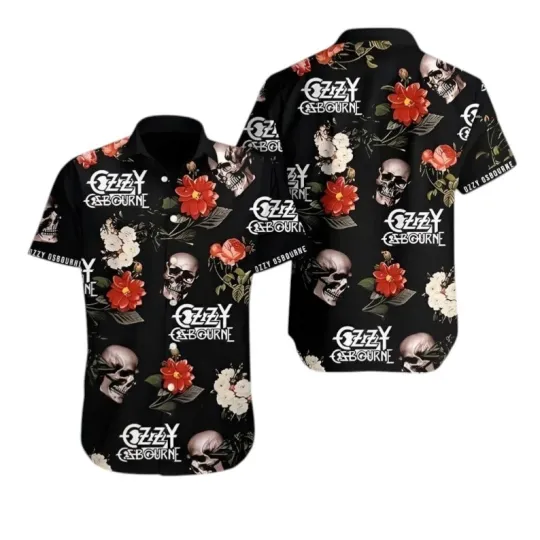 Discover New, Rock Legend Style 3D Button Down Shirt Mens Aloha Shirt