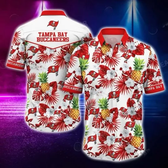 Discover Tampa Bay Buccaneers Tropical Patterns Hawaiian, Gift For Fans