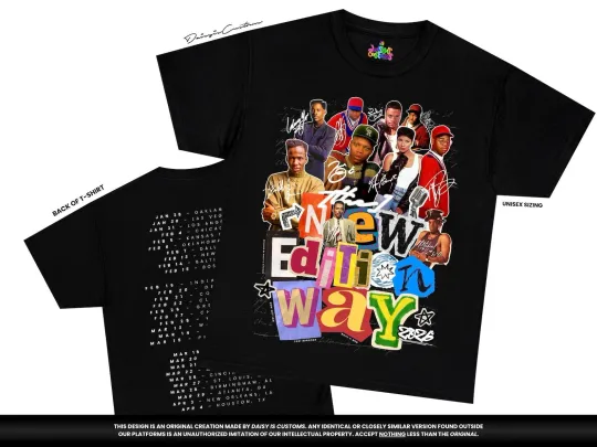 Discover New Edition Way Tour 2026 Shirt Front & Back Print R&B Concert Tee