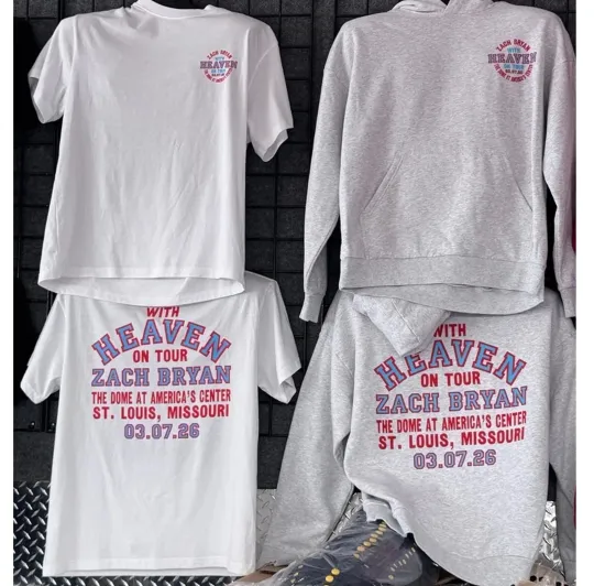 Discover Zach Bryan Tour March 07, 2026. St. Louis, MO T-Shirt Or Hoodie Reprint