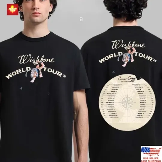 Discover Conan Gray Wishbone World Tour 2026 Two Sided T-Shirt