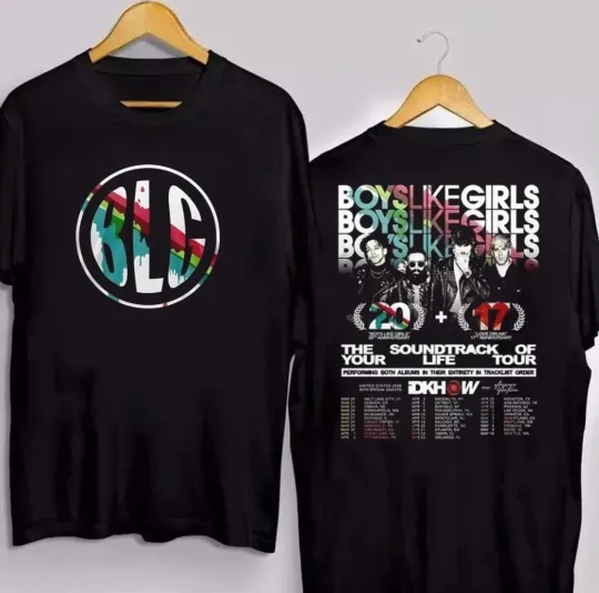 Discover Boys Like Girls The Soundtrack Of Your Life 2026 Tour-2 Side T-Shirt