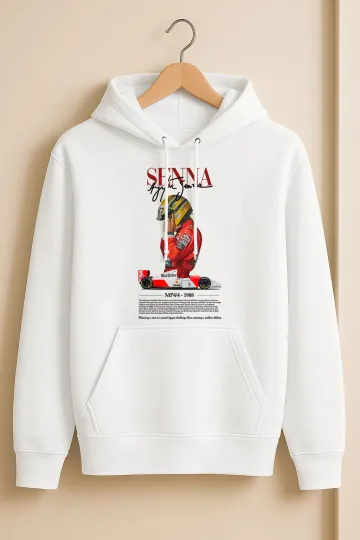Discover Ayrton Senna Hoodie - McLaren MP4/4 Tribute | F1 Hooded Sweatshirt McLaren Racing